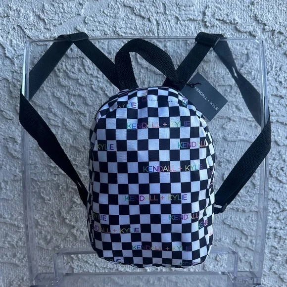 Never used Kendall+Kylie mini backpack KENDALL + KYLIE Mini Checkered Backpack. Unused With Tags  main image 4